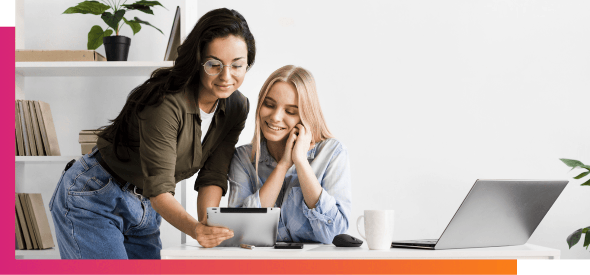 Ft_Image_HowItWorks_mobile_2x | Path Social | Path Social a woman looking at a tablet
