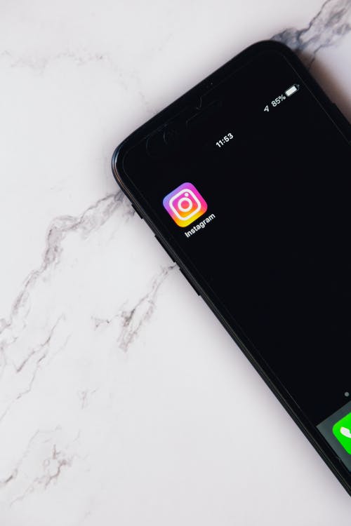 Instagram app icon on a phone screen