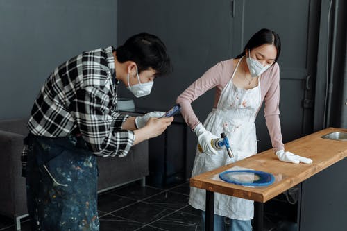 Man and woman shooting a video for an Instagram Story ad.