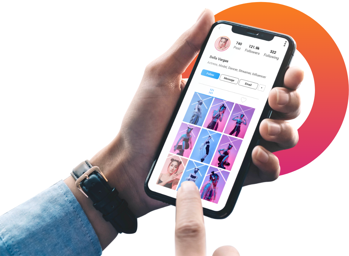 substraction-hand-img | Path Social a person holding a phone