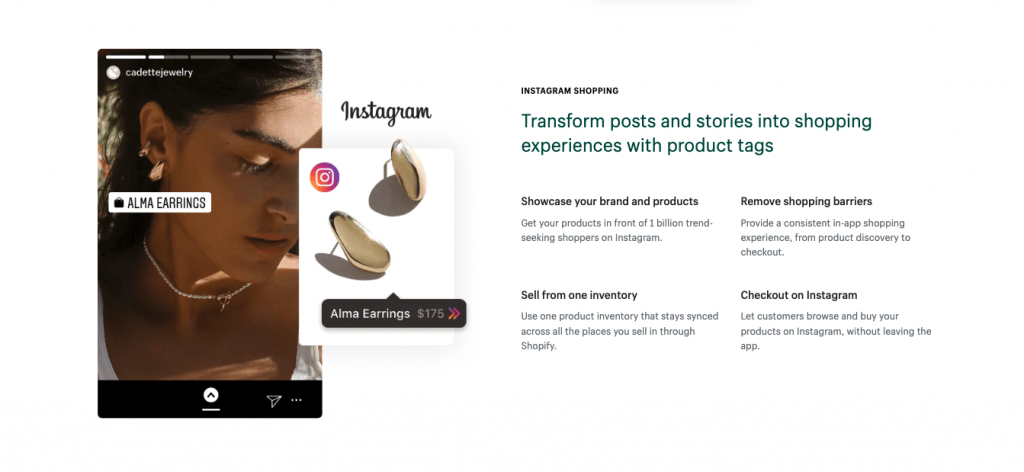Screenshot showing how to advertise Shopify on Instagram by onboarding Shopify store to Commerce Manager. 