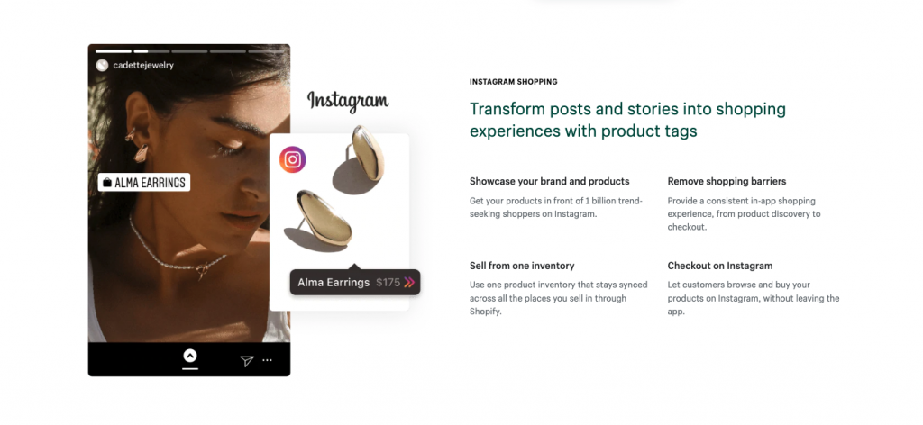 Screenshot showing how to advertise Shopify on Instagram by onboarding Shopify store to Commerce Manager.