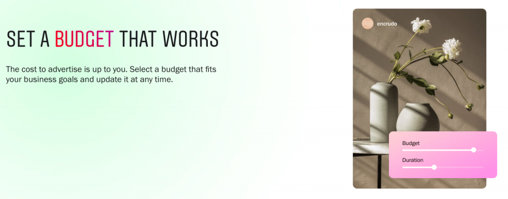 Screenshot of how to set an Instagram advertising budget that works.