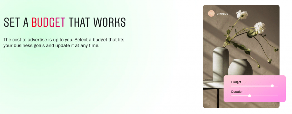 Screenshot of how to set an Instagram advertising budget that works. 