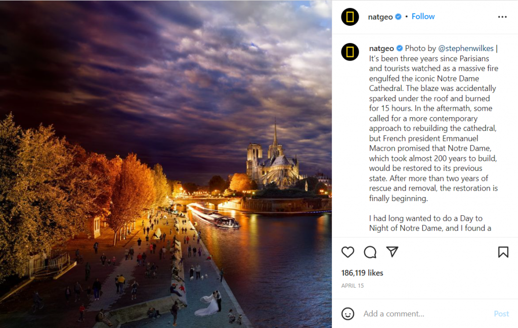 pic4 | Path Social Uma captura de ecrã da publicação Instagram de Natgeo tirada por Stephen Wilkes.