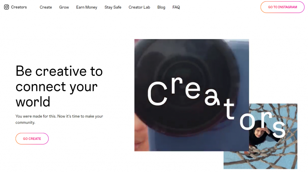 Instagram for Creators page.