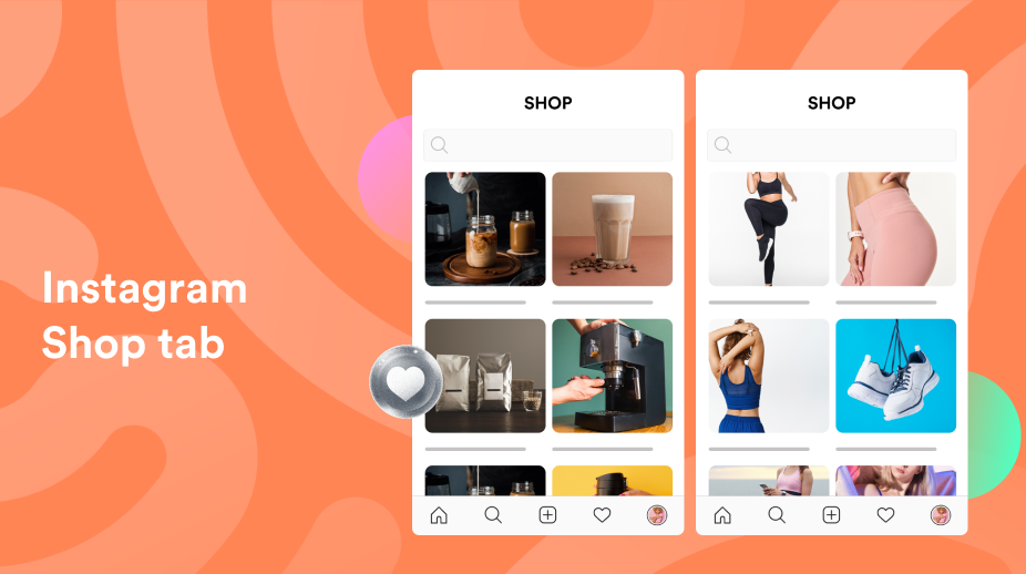 Screenshot of Instagram Shopping setup page displaying the Instagram Shop tab feature. 