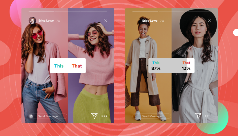 this-or-that-cropped | Path Social A poll on Instagram Stories to stimulate audience engagement.
