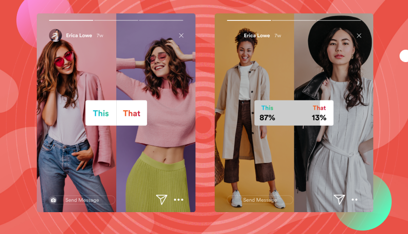 Un sondage sur Instagram Stories pour stimuler l'engagement du public. 