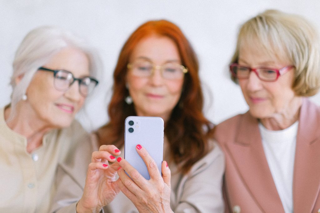 a group of women taking a selfie