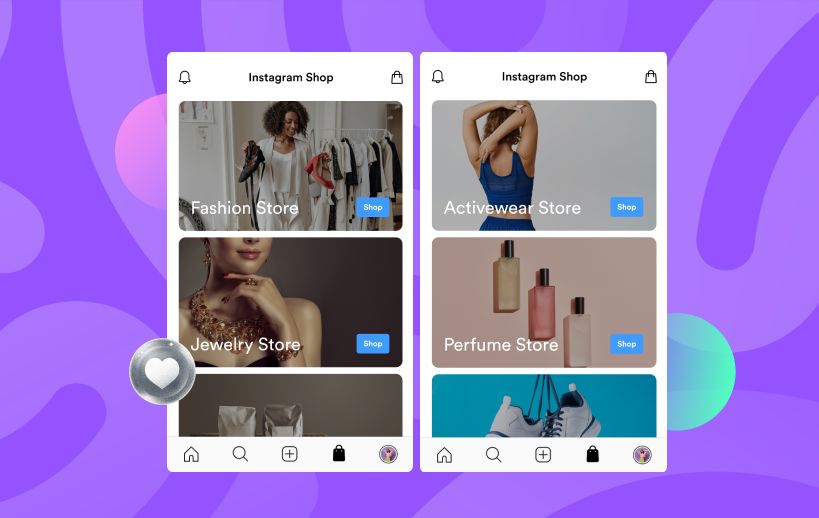 Instagram Página de compras en la que se presenta el funcionamiento de Instagram Shop. 