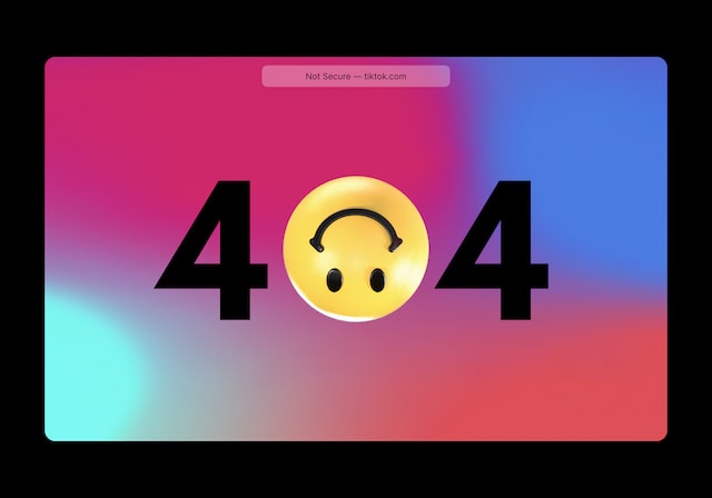 顯示 404 錯誤訊息的電腦螢幕。