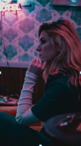 Woman thinking about something