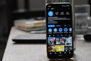 O pagină de profil Instagram