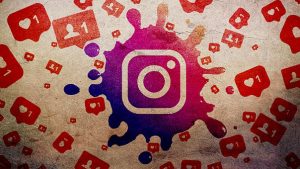 الكثير من Instagram الإعجابات المحيطة بالشعار