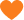 An orange heart on white background