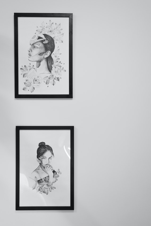pexelspaveldanilyuk6593327 | Path Social Paintings With Black Frame on White Wall