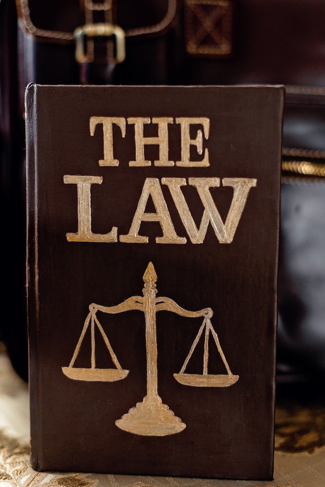 Close-up on a law book.