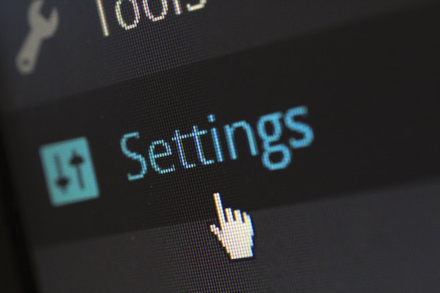 pexels-pixabay-270700 | Path Social Up close image of a computer screen focusing on the Settings icon.