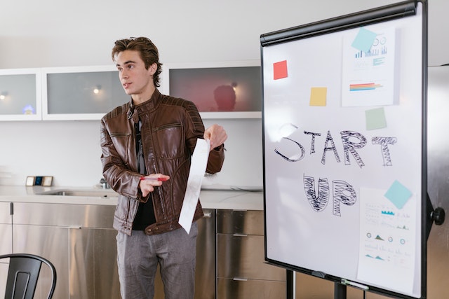 Marketer assessing a start-up’s business objectives before running Instagram ads.