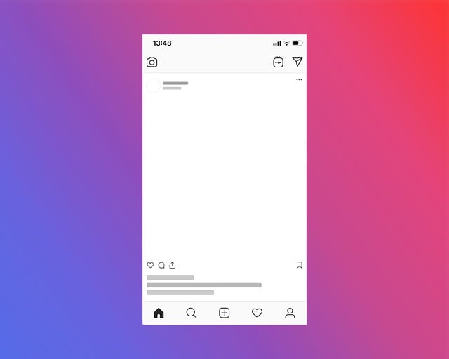 Graphique représentant la page de chargement de Instagram sur un appareil mobile.