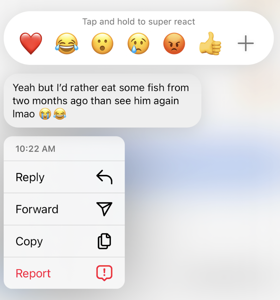 Screenshot_20231101_053858_comandroidchrome | Path Social The emojis you see when you long-press a direct message to react to it.