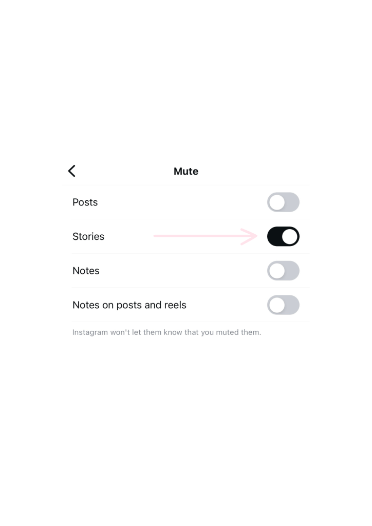 Path Sociala unei opțiuni Instagram Mute Stories.