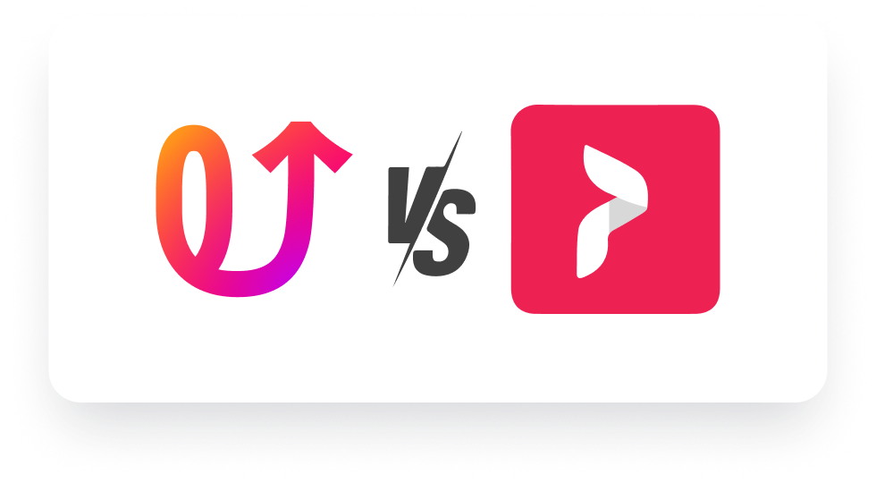 UpGrow logo vs Path Social brand logo graphic.