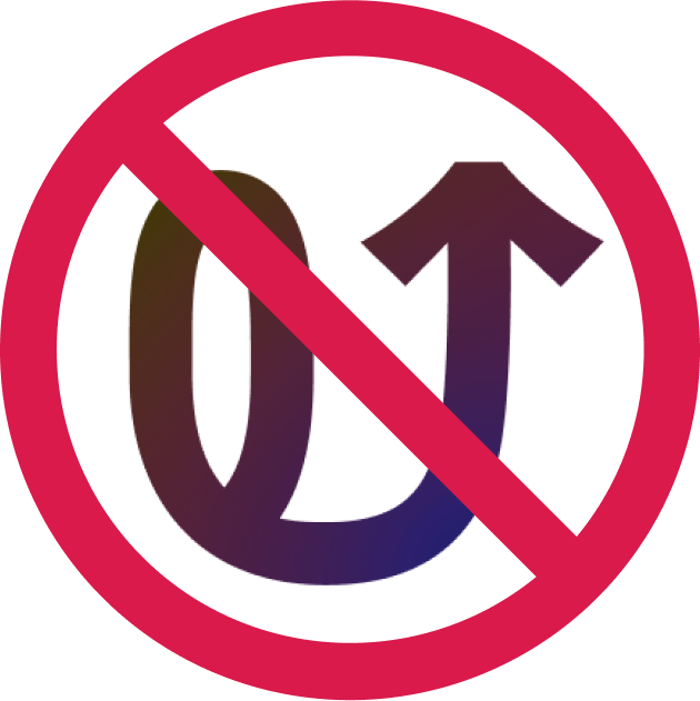 UpGrow brand logo with pink "no symbol" across it.