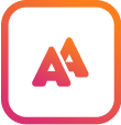 Iconiță pentru Instagram Fonts Generator cu litere A stilizate cu majuscule și minuscule.