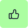 Path Social graphic van een duim omhoog op een groene achtergrond die Instagram Likes symboliseert.