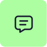 Path Social pictogram van een tekstballon op een groene achtergrond die Instagram symboliseert.