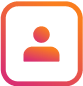 Group-1686565952.png | Path Social Benutzersymbol in einem abgerundeten Quadrat mit orange-rosa Farbverlauf.
