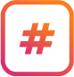 Group-42984-1.png | Path Social Hashtag-Symbol in einem Farbverlauf von Orange zu Rosa innerhalb eines abgerundeten Quadrats.