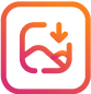 Group-42984.png | Path Social Zwei Hände, die sich schütteln, darüber ein nach unten gerichteter Pfeil, innerhalb eines abgerundeten Quadrats mit einem orange-rosa Farbverlaufsrand.