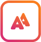 Group-42985-1.png | Path Social Zwei sich überschneidende Buchstaben A in einem Farbverlauf von Orange zu Rosa innerhalb eines abgerundeten Quadrats.