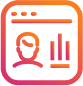 Group-42985-2.png | Path Social Symbol einer Person mit einem Balkendiagramm innerhalb eines abgerundeten Quadrats mit einem orange-rosa Farbverlauf.