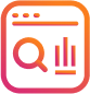 Group-42985-3.png | Path Social Lupe und Balkendiagramm mit orange-rosa Farbverlauf in einem abgerundeten Quadrat.