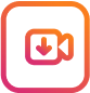 Group-42985-5.png | Path Social 주황색에서 분홍색으로 그라데이션된 테두리에 둥근 사각형 안에 화살표와 공유 기호가 있는 다운로드 아이콘이 있습니다.