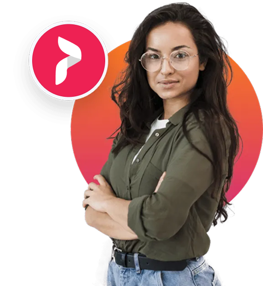 Path Social's image of an Influencer standing in front of graphics representing engagement.