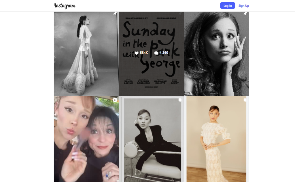 image | Path Social Ariana Grande’s Instagram account has many posts.