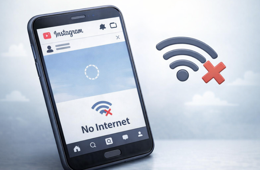 image | Path Social No Internet connection displayed on smartphone.