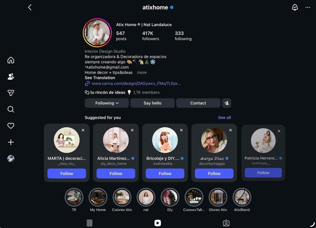 image | Path Social Captura de pantalla Instagram en la que se muestran los seguidores sugeridos.