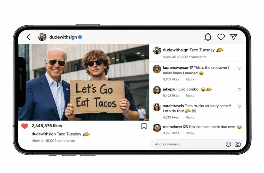 image | Path Social Phone screen showing an Instagram post with a photo and many comments below it.